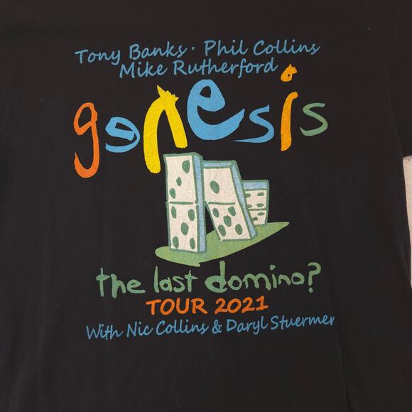 Genesis Band Crew Neck Graphic Short Sleeve T Shirt Mens Size Large L Black - Picture 4 of 9